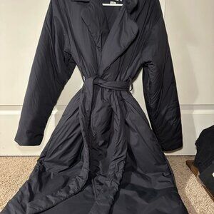 Aritzia Black Long Puffer Coat